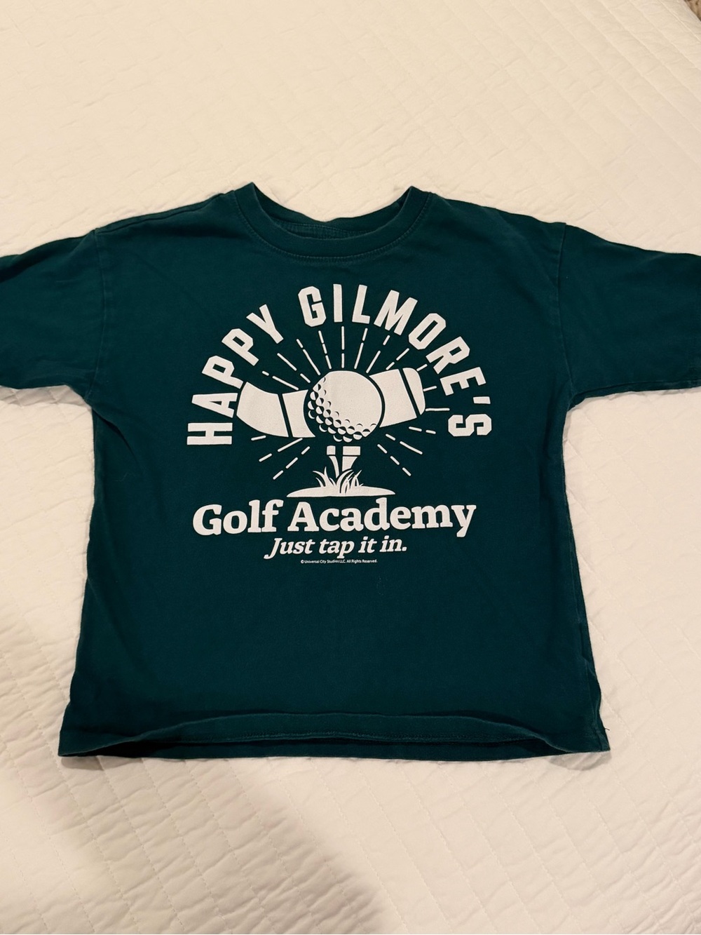 GAP Kids Graphic Tee - Dark Green with White Happy Gilmore Print
